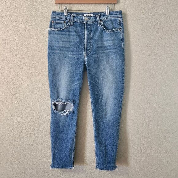 RE/DONE 90"s High Rise Ankle Crop Jeans Size 30 - Picture 2 of 16